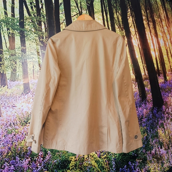 Beige Original Penguin Double Breasted Mac Jacket Size M - Picture 3 of 3